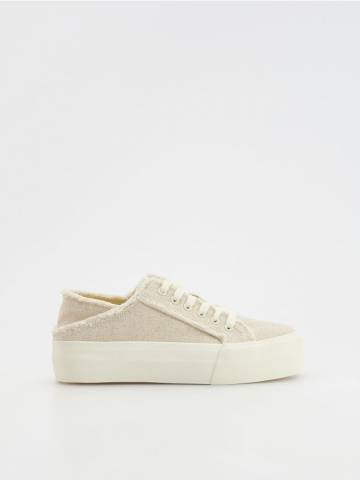 Reserved - LADIES` SNEAKERS - бежевий - 302CP-08X Reserved - LADIES` SNEAKERS - бежевий - 302CP-08X