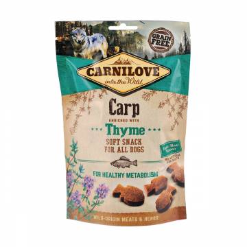 Лакомство для собак Carnilove Soft Snack с карпом и тимьяном, 200 г Лакомство для собак Carnilove Soft Snack с карпом и тимьяном, 200 г