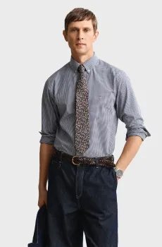 Мужская темно-синяя рубашка в клетку CLASSIC GINGHAM Синий XL Gant 3000150
