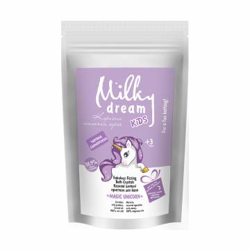 Детская шипучая ароматная морская соль для ванн Milky Dream Kids Волшебная Единорожка, 300 г (дойпак) Детская шипучая ароматная морская соль для ванн Milky Dream Kids Волшебная Единорожка, 300 г (дойпак)