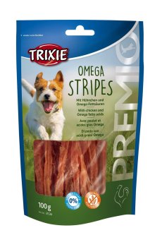 Лакомство для собак Trixie Premio Omega Stripes с курицей и омега кислотами, 100 г
