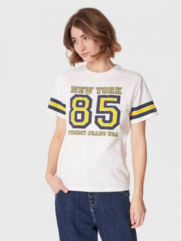 Tommy Jeans Футболка Collegiate DW0DW14906 Білий Relaxed Fit Tommy Jeans Футболка Collegiate DW0DW14906 Білий Relaxed Fit