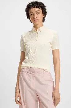 Женское белое поло Белый S BOSS 50540384;118