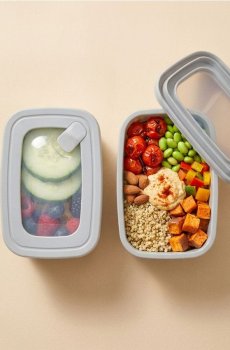 Контейнери для їжі з кришкою 2 pack - сірий