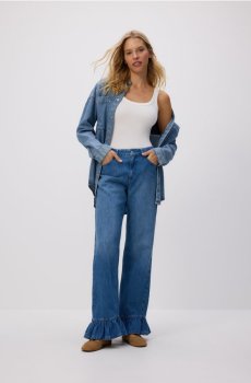 Reserved - Джинси з воланами - синій - 581GE-55J