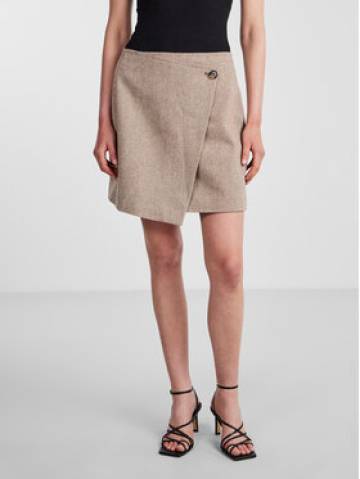YAS Спідниця трапеція 26031615 Бежевий Regular Fit YAS Спідниця трапеція 26031615 Бежевий Regular Fit