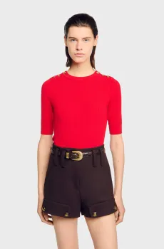 Женский красный джемпер Красный M Sandro SFPPU02667_Red