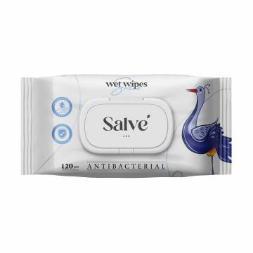 Салфетки влажные Salve Антибактериальные, 120 шт Салфетки влажные Salve Антибактериальные, 120 шт