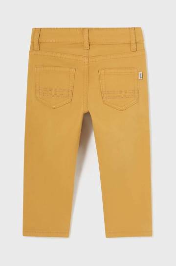 Брюки для младенцев Mayoral slim fit цвет жёлтый однотонные Брюки для младенцев Mayoral slim fit цвет жёлтый однотонные