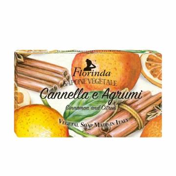 Натуральное мыло Florinda Vegetal Soap Cinnamon and Citrus Корица и цитрусовые, 200 г Натуральное мыло Florinda Vegetal Soap Cinnamon and Citrus Корица и цитрусовые, 200 г
