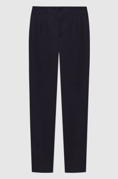 Синие брюки с шелком