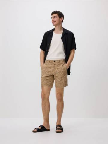 Reserved - Шорти regular з візерунком - бежевий - 6014L-80P