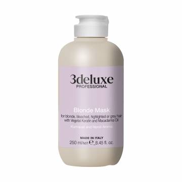 Маска 3DeLuXe Blonde Mask для светлых, осветленных и седых волос, 250 мл Маска 3DeLuXe Blonde Mask для светлых, осветленных и седых волос, 250 мл