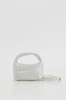 Reserved - Маленька сумка з паєтками - кремовий - 363JK-01X