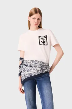 Женская белая футболка Белый 38 MAJE MFPTS00973_White