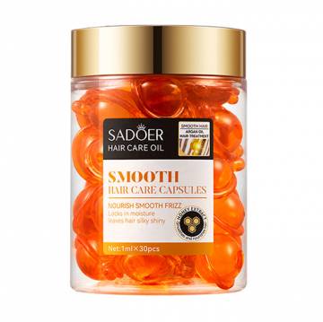 Капсулы для гладкости волос Sadoer Argan Oil Honey Smooth Hair Care Capsules с аргановым маслом и медом, 30*1 мл Капсулы для гладкости волос Sadoer Argan Oil Honey Smooth Hair Care Capsules с аргановым маслом и медом, 30*1 мл