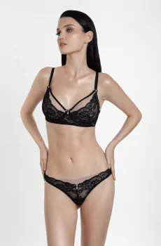 Женский черный бюстгальтер Черный 80B MARC&ANDRE S24-0211-20-FCS-LY