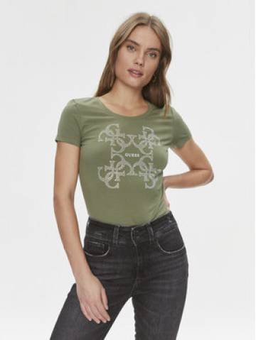 Guess Футболка W4RI35 J1314 Зелений Slim Fit Guess Футболка W4RI35 J1314 Зелений Slim Fit