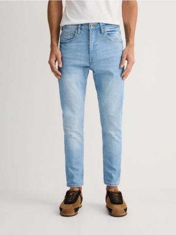 Reserved - Джинси skinny з ефектом виварювання - синій - YQ350-05J Reserved - Джинси skinny з ефектом виварювання - синій - YQ350-05J
