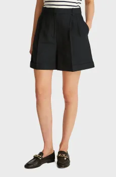 Женские черные шорты PLEATED Черный 34 Tommy Hilfiger WW0WW44767