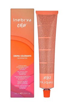 Уценка! Перманентная крем-краска для волос Inebrya Color 7/44 Blonde Intense Copper, 100 мл