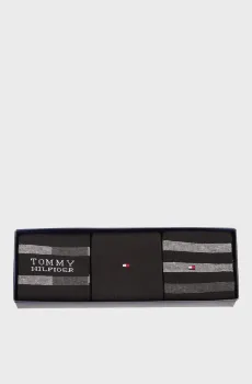 Мужские черные носки (3 пары) GIFTBOX Черный 43-46 Tommy Hilfiger 701235376