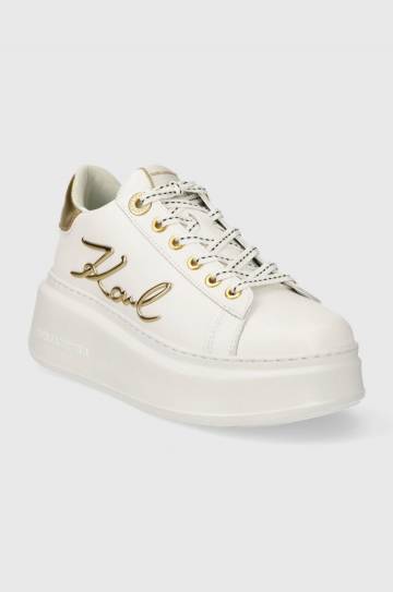 Кожаные кроссовки Karl Lagerfeld ANAKAPRI цвет белый KL63510A Кожаные кроссовки Karl Lagerfeld ANAKAPRI цвет белый KL63510A