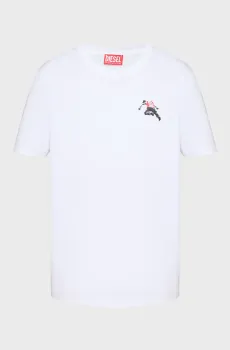 Мужская белая футболка T-ADJUST-T3 Белый S Diesel A18668 0QIAM