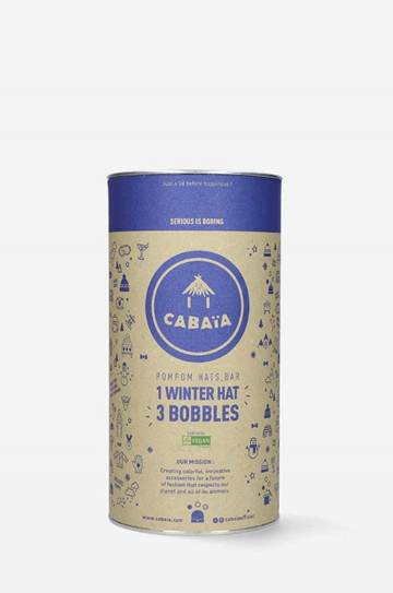 Шапка Cabaia Creamy Gin цвет серый из толстого трикотажа Шапка Cabaia Creamy Gin цвет серый из толстого трикотажа