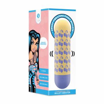 Вибропуля S-Line I Cherryish You Bullet Vibrator желто-лиловая, 1 шт