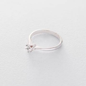 Золотое помолвочное кольцо (циркон Swarovski) к06297 Золотое помолвочное кольцо (циркон Swarovski) к06297