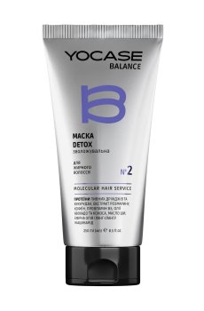 Увлажняющая маска Green Pharm Cosmetic Yocase Balance Detox 2 Molecular Hair Service для жирных волос, 250 мл