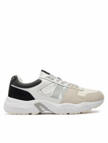 Calvin Klein Jeans Снікерcи Retro Tennis Laceup Nbs Lth Mix YM0YM00745 Білий Calvin Klein Jeans Снікерcи Retro Tennis Laceup Nbs Lth Mix YM0YM00745 Білий