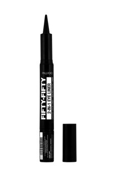 Двусторонняя подводка-карандаш для глаз Palladio Fifty-Fifty Cat-Eye Liquid Liner + Smoky Kajal Liner, Black, 2.5 мл