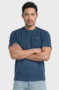 Мужская синяя футболка True regular Синий L G-Star RAW D28609,C812