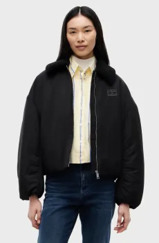 Женская черная куртка COLLAR UTILITY Черный M Tommy Jeans DW0DW23413