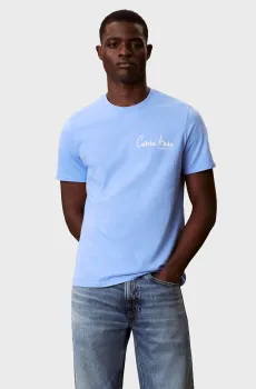 Мужская голубая футболка WHOLESALE Голубой XL Calvin Klein Jeans LV14RF802G