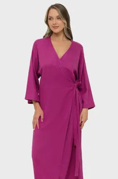 Женское розовое льняное платье Розовый XL MARC&ANDRE BR25-02-TU