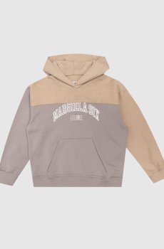 Детское серое худи с принтом логотипа
