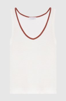 Ажурный топ цвета айвори