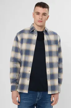 Мужская рубашка в клетку Разноцветный M BOSS 50556961;468