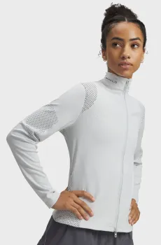 Женская светло-серая спортивная кофта UA Halo Engineered FZ Серый M Under Armour 6004021-023