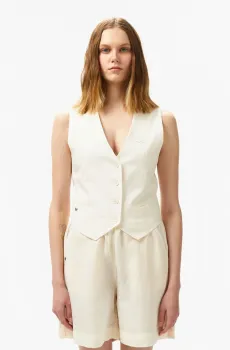 Женская белая рубашка Белый 34 Lacoste QF051970V