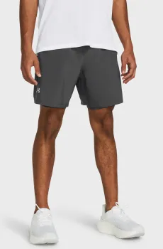 Мужские серые шорты UA LAUNCH 7 2-IN-1 SHORTS Серый S Under Armour 1382641-025