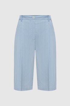 Голубые бермуды в полоску