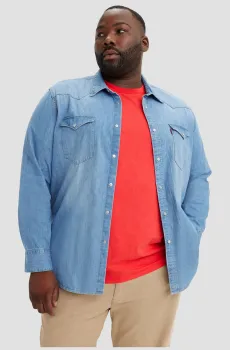 Мужская голубая джинсовая рубашка Голубой XXL Levi’s® 16713;0005