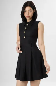 Женское черное льняное платье Черный 38 HUGO 50559516;001