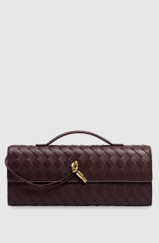 Бордовый кожаный клатч Andiamo