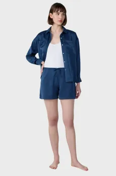 Женские темно-синие шорты SLEEPY Синий S Etam 6550802