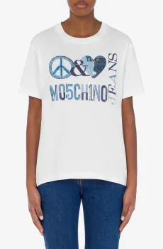 Женская белая футболка Белый M Moschino A0704.8762;2001